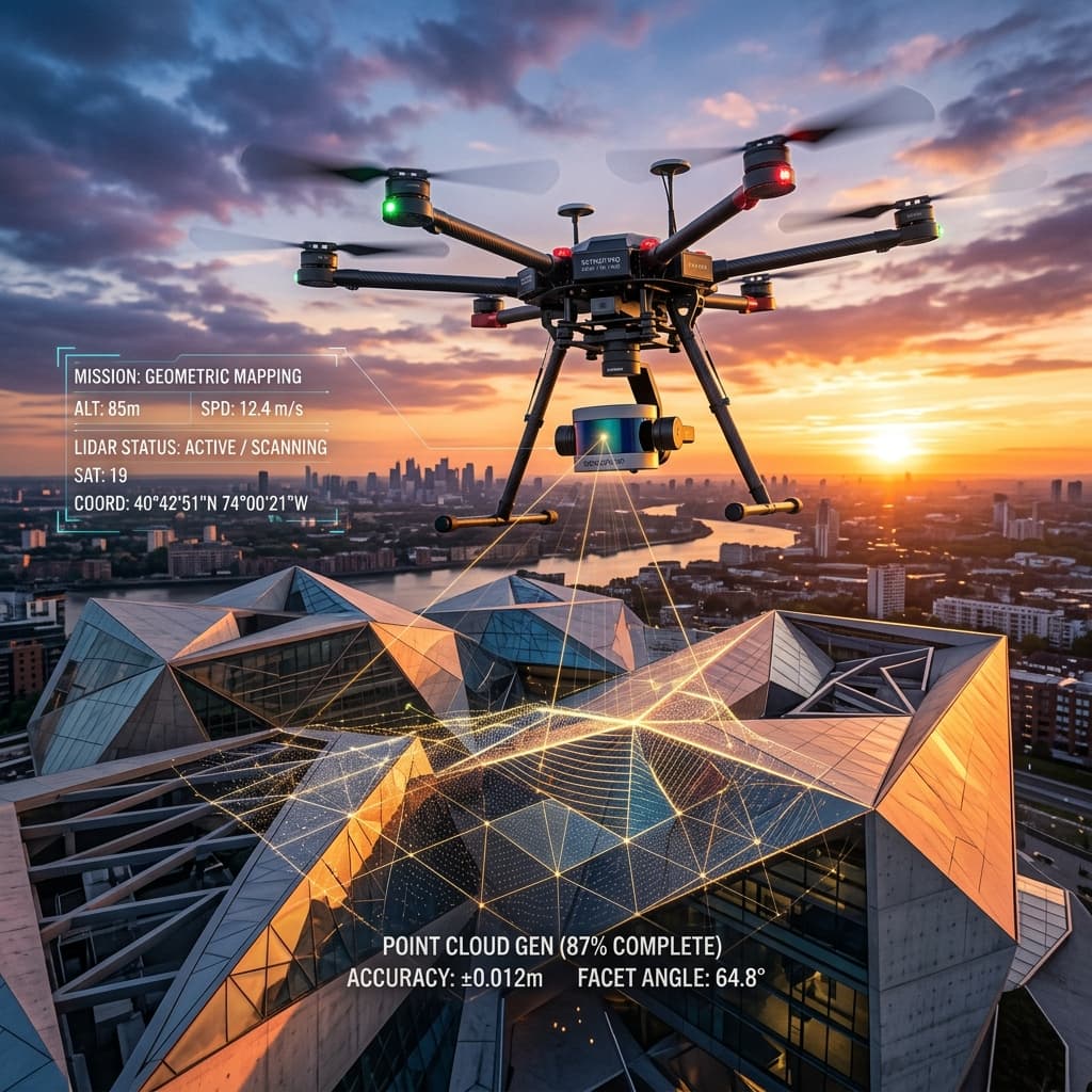 Visual de drone high tech