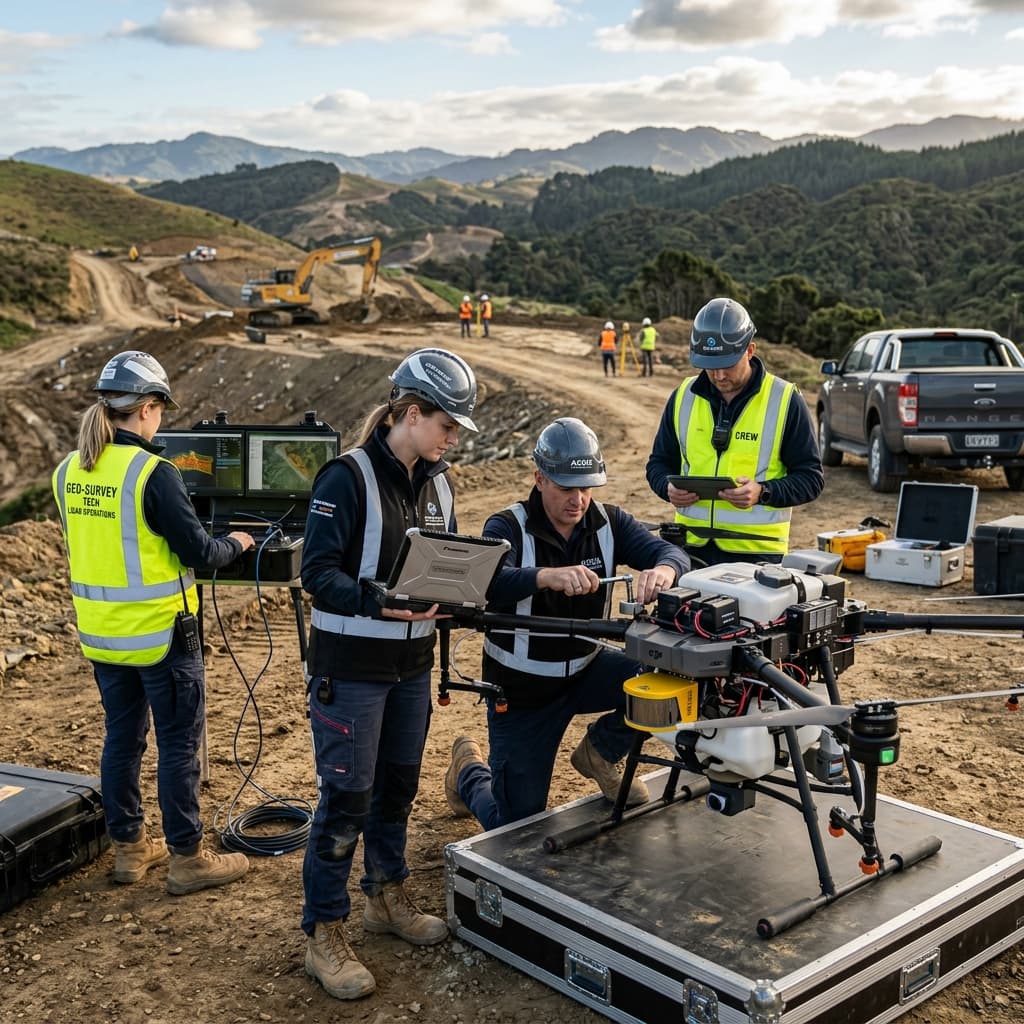 Equipo técnico SiteHover en operación
